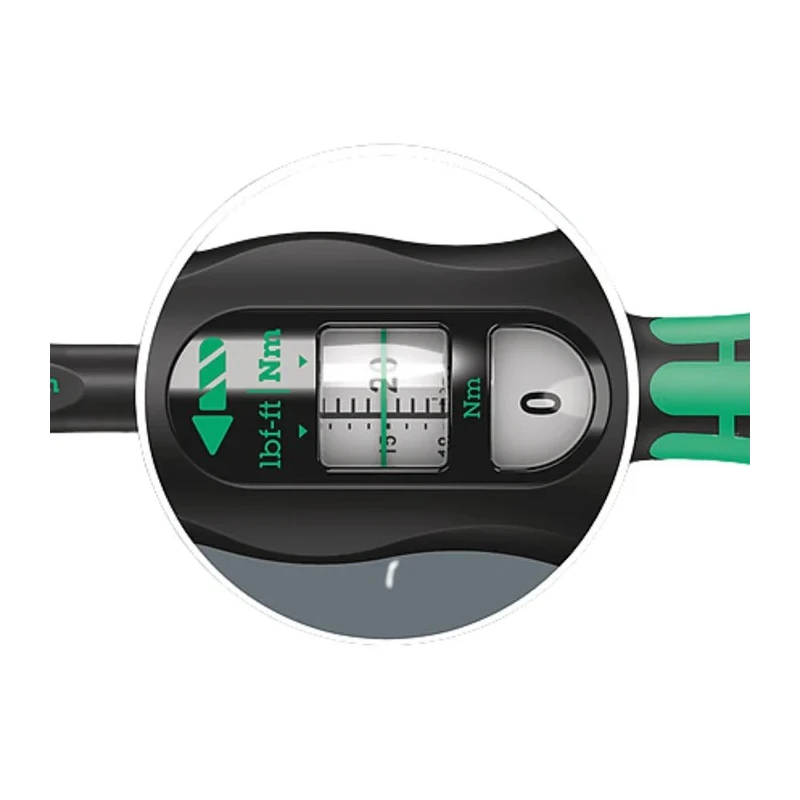 Wera Click-Torque A 6 Set 1 Click Torque Wrench Set, 2.5 To 25 Nm Torque Range, 1/4 in Hex Drive, 335mm Length 05130110001