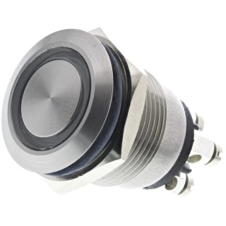 Bulgin Stainless Steel Vandal Resistant Illuminated Push Button Switch, Momentary, Panel Mount, 19.2 mm Cutout, SPST MPI002