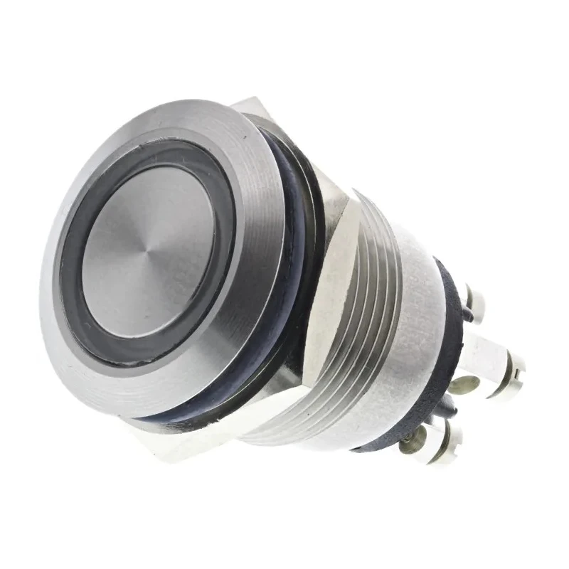 Bulgin Stainless Steel Vandal Resistant Illuminated Push Button Switch, Momentary, Panel Mount, 19.2 mm Cutout, SPST MPI002