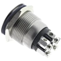 Bulgin Stainless Steel Vandal Resistant Illuminated Push Button Switch, Momentary, Panel Mount, 19.2 mm Cutout, SPST MPI002