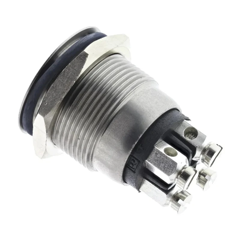Bulgin Stainless Steel Vandal Resistant Illuminated Push Button Switch, Momentary, Panel Mount, 19.2 mm Cutout, SPST MPI002