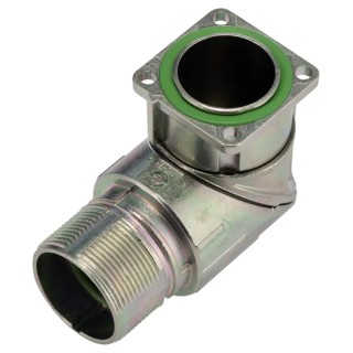 Phoenix Contact Industrial Circular Connector Plug, 12 Contacts, Front Mount, Male, Angled, Crimp Termination, IP66 1628498