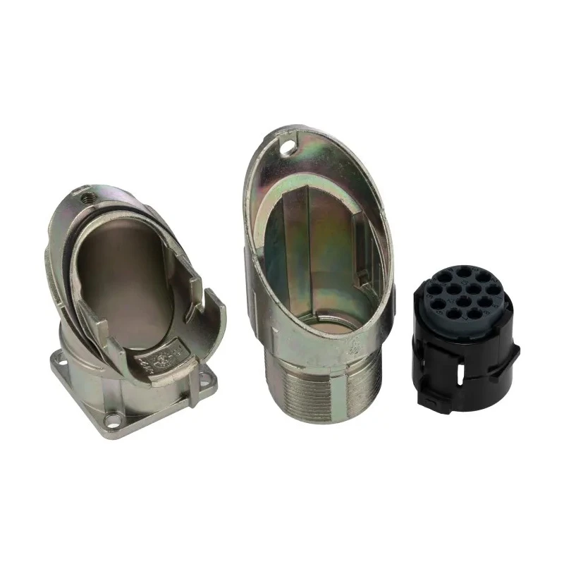 Phoenix Contact Industrial Circular Connector Plug, 12 Contacts, Front Mount, Male, Angled, Crimp Termination, IP66 1628498