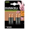 Duracell NiMH Rechargeable AAA Battery 750 mAh 1.2 V HR03 P4 RS