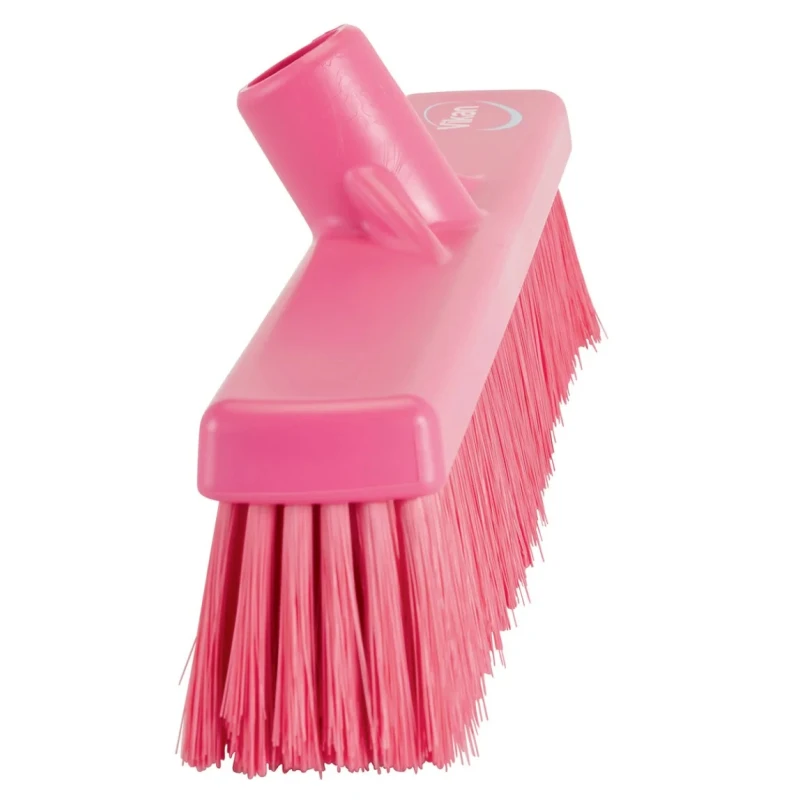 Vikan Push Broom Pink With Polypropylene Bristles for Food and Industrial Applications 31791