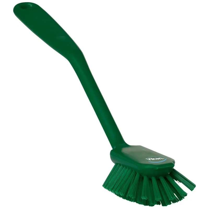 Vikan Green Scrubbing Brush, 23 mm bristle length, Polyester bristle material 42372