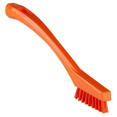Vikan Hard Bristle Orange Detail Scrubbing Brush 15mm Bristle Length Polyethylene Terephthalate Bristle Material 44017