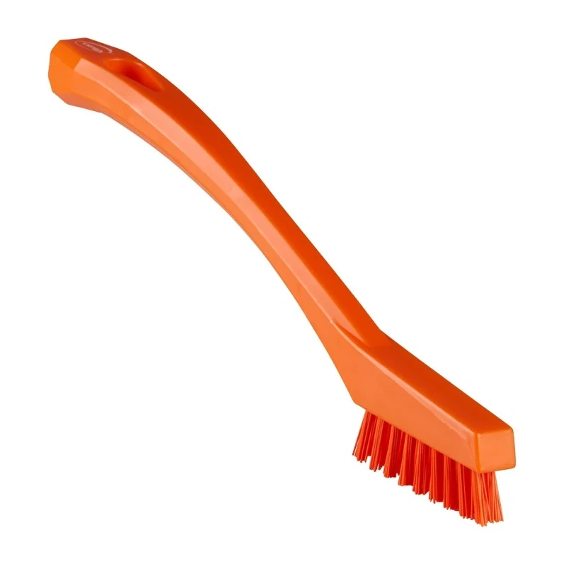 Vikan Hard Bristle Orange Detail Scrubbing Brush 15mm Bristle Length Polyethylene Terephthalate Bristle Material 44017