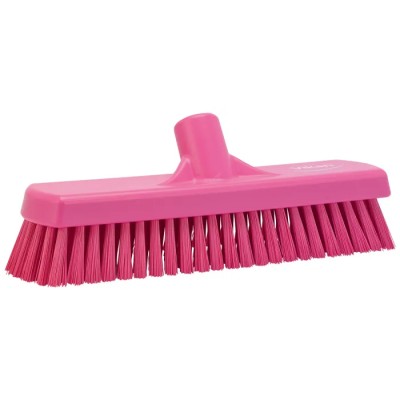 Vikan Pink Scrubbing Brush, Polyester Bristle, 46 mm Bristle Length, 305 mm Length, 85 mm Width, 110 mm Height, Model 70601