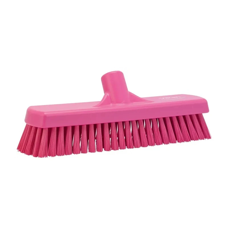 Vikan Pink Scrubbing Brush, Polyester Bristle, 46 mm Bristle Length, 305 mm Length, 85 mm Width, 110 mm Height, Model 70601