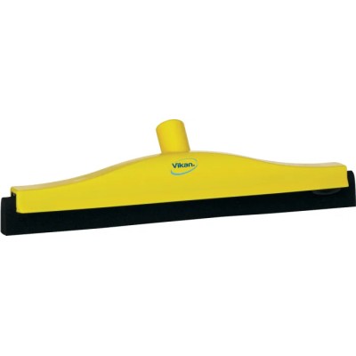 Vikan Yellow Industrial Cleaning Squeegee with Double-Bladed Cell Rubber Blade, 110 mm Height x 90 mm Width x 400 mm 77526