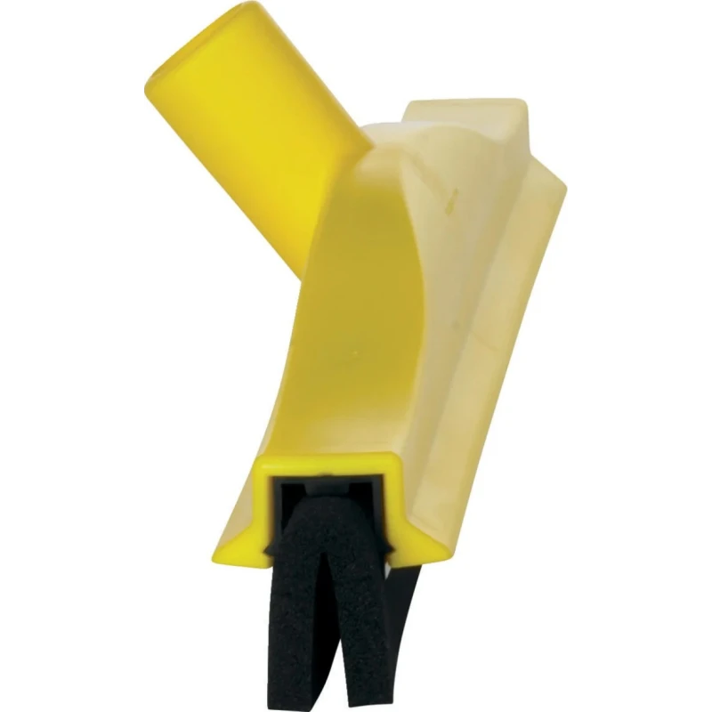 Vikan Yellow Industrial Cleaning Squeegee with Double-Bladed Cell Rubber Blade, 110 mm Height x 90 mm Width x 400 mm 77526