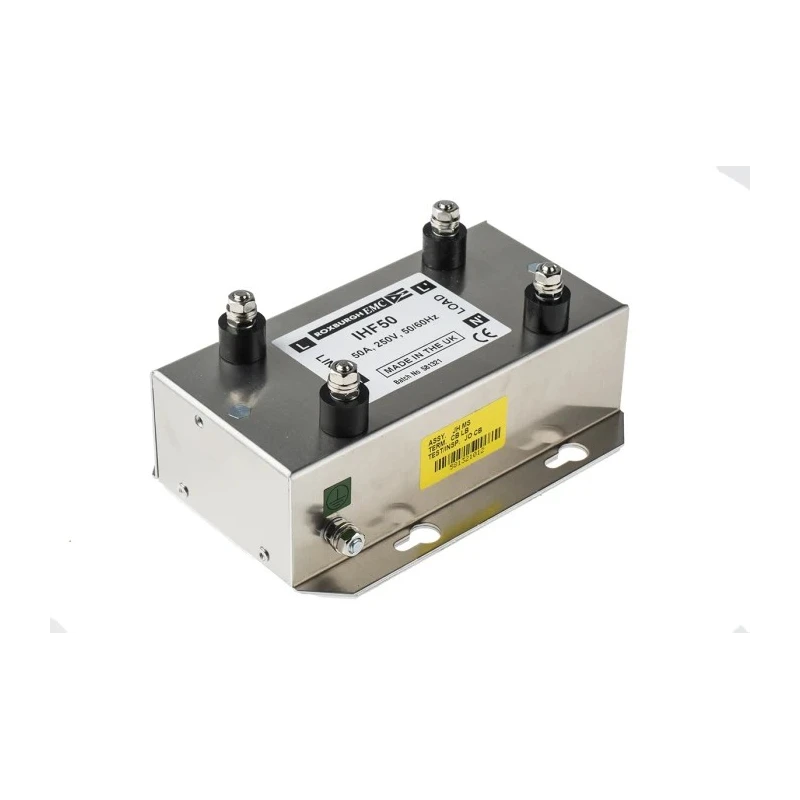 Roxburgh EMC Flange RFI Filter Single Phase 50A 250V AC/DC 60Hz IHF50