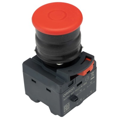 Omron Pull to Reset Emergency Stop Push Button 22 mm Cutout, 2 NC/2 NO Contacts, IP69K A22NE-MP-PD22-N-69K