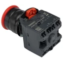 Omron Pull to Reset Emergency Stop Push Button 22 mm Cutout, 2 NC/2 NO Contacts, IP69K A22NE-MP-PD22-N-69K