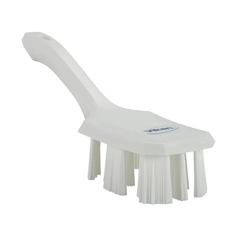 Vikan Hard Bristle White Scrubbing Brush Hand Brush, 37 mm Bristle Length, Polyethylene Terephthalate Bristle 41795
