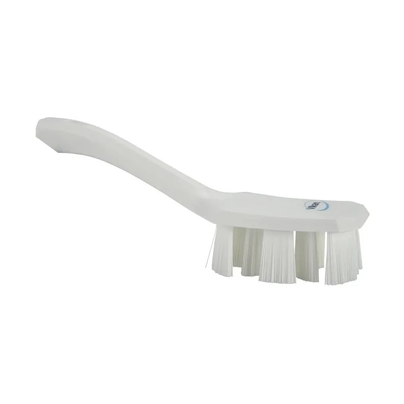 Vikan Hard Bristle White Scrubbing Brush Hand Brush, 37 mm Bristle Length, Polyethylene Terephthalate Bristle 41795