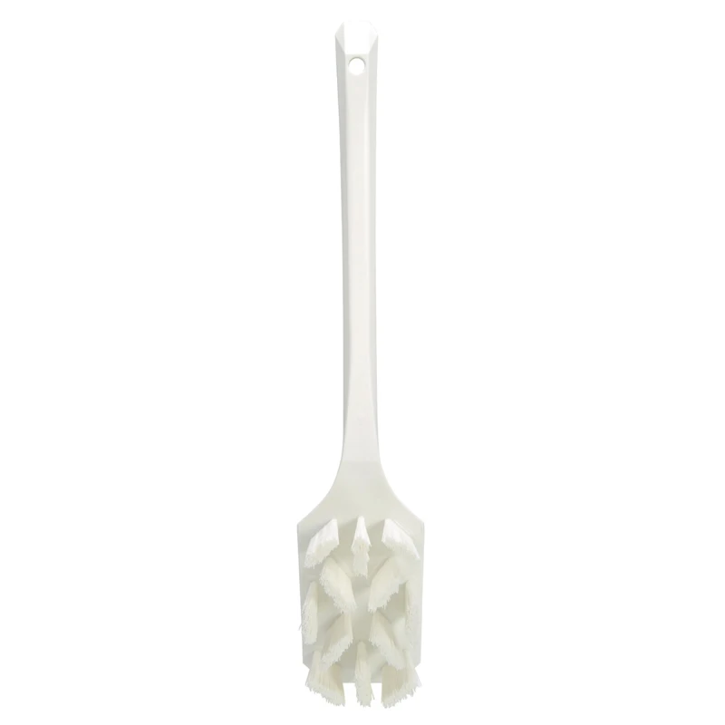 Vikan Hard Bristle White Industrial Hand Scrubbing Brush, Polyethylene Terephthalate Bristle, 37 mm Bristle Length 41965