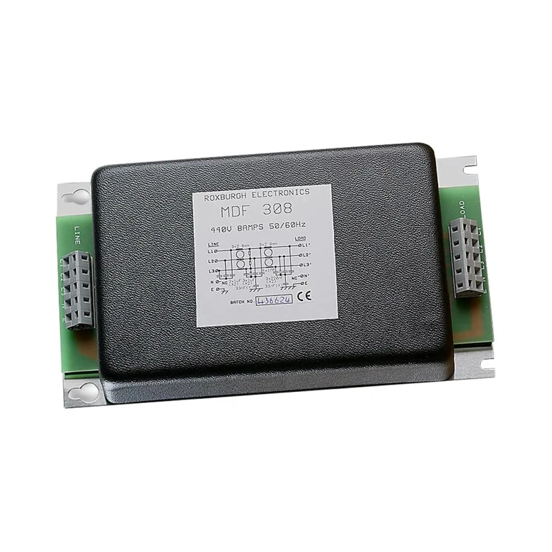 Roxburgh EMC RFI Filter 8A 480V AC 60Hz Flange Mount Stud Termination Single Phase IHF408