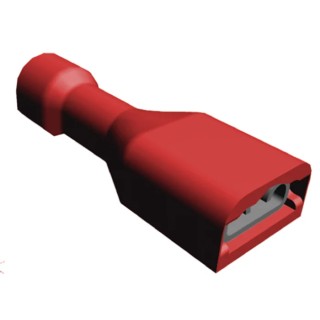RS PRO Ultra-Fast Plus .187 Red Insulated Female Spade Connector Crimp 4.75 x 0.81 mm Tab Size 22 AWG to 18 2-520403-2