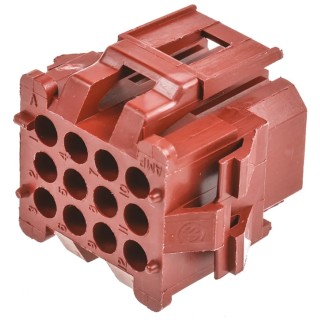 TE Connectivity AMP Miniature Rectangular Male Connector Housing 4.19 mm Pitch 12 Way 4 Row Straight 1-640522-0