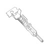 Molex Mega-Fit Series Male Crimp Terminal 16 AWG Min Crimp, 12 AWG Max, Gold Plated Copper Alloy 105418-0313