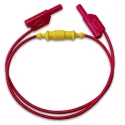 Mueller Electric Test Lead 20A, 1kV, 0.9 m Lead Length, Red, Fused with Stackable Shrouded 4mm Banana Plugs AI-000404-36-2