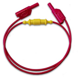 Mueller Electric Test Lead 20A, 1kV, 0.9 m Lead Length, Red, Fused with Stackable Shrouded 4mm Banana Plugs AI-000404-36-2