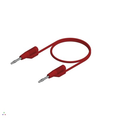 Hirschmann Test & Measurement Connector Test Lead 6A, 30 V ac, 60 V dc, Red, 500 mm Lead Length 938120101