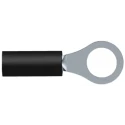TE Connectivity PIDG Insulated Ring Terminal M5 Stud Size 24 AWG to 22 AWG Wire Size Black 151441