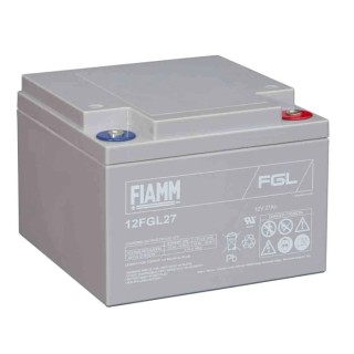 Fiamm 12 V Sealed Lead Acid Battery 27 Ah VRLA AGM Flame Resistant 175mm x 125mm 12FGL27