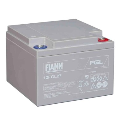 Fiamm 12 V Sealed Lead Acid Battery 27 Ah VRLA AGM Flame Resistant 175mm x 125mm 12FGL27
