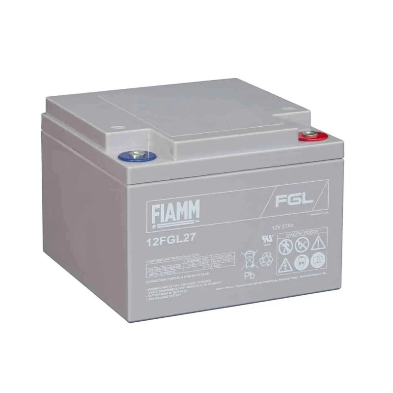Fiamm 12 V Sealed Lead Acid Battery 27 Ah VRLA AGM Flame Resistant 175mm x 125mm 12FGL27
