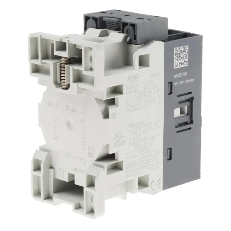 ABB AF16 Contactor, 110V DC Coil, 3-Pole, 10.5 A, 7.5 kW, 3 NO, 690V AC AF16