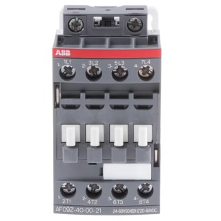 ABB Contactor 4-Pole 7 A 4 kW 24V AC/DC Coil 60V Control Voltage 4 NO Terminals AF09Z 1SBL136201R2100 AF09Z-40-00-21