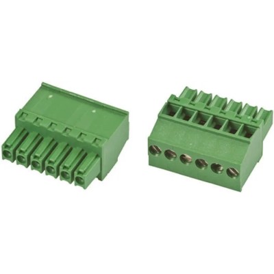 TE Connectivity Pluggable Terminal Block 6-Contact 3.5 mm Pitch 1 Row 300V 11A 1986371-6