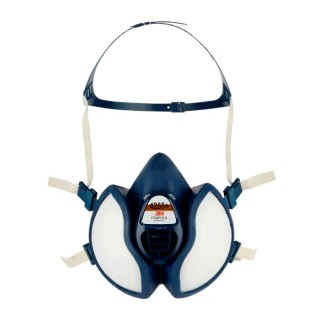 3M Half Mask Respirator Thermoplastic Elastomer 4000+ Series Size One Size 4255+