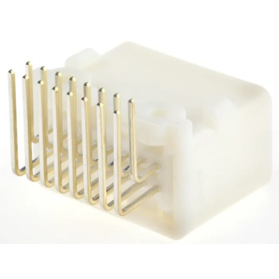 TE Connectivity MULTILOCK 025 Series Right Angle Through Hole PCB Socket, 16-Contact, 2 Row, 2.2 mm Pitch 1318382-2