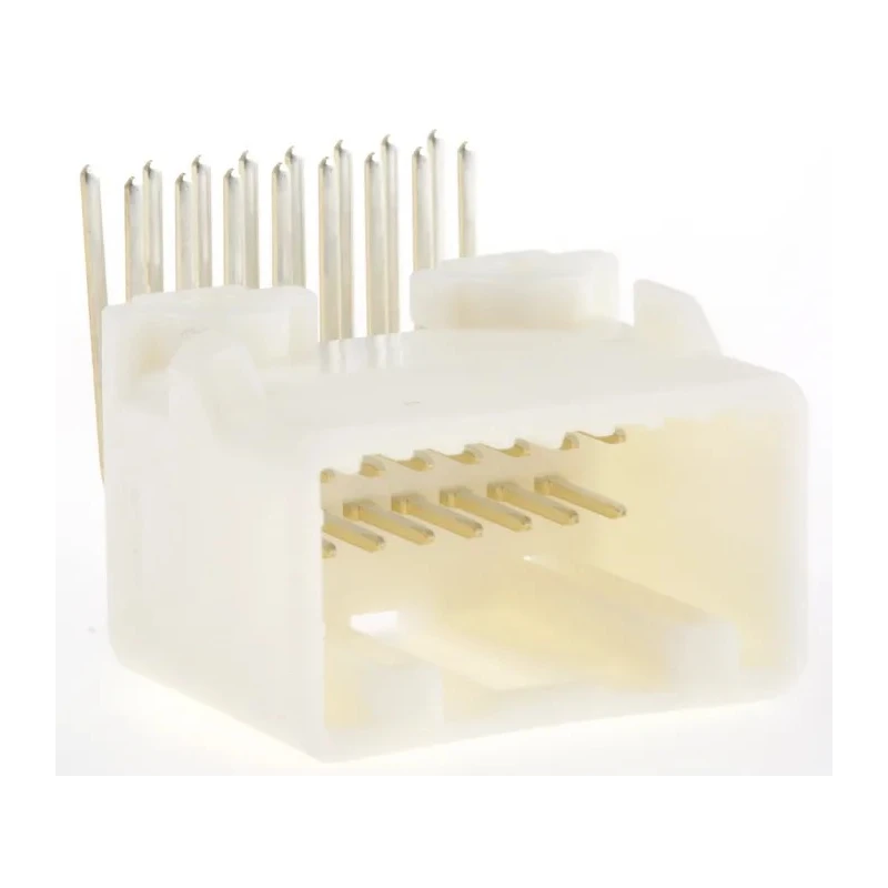 TE Connectivity MULTILOCK 025 Series Right Angle Through Hole PCB Socket, 16-Contact, 2 Row, 2.2 mm Pitch 1318382-2
