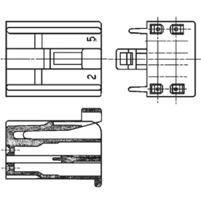 TE Connectivity Dual Line Interlock Male Connector Housing 3 mm Pitch 16 Way 2 Row Straight 172021-2