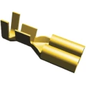 TE Connectivity FASTON .187 Yellow Uninsulated Female Spade Connector Crimp 4.75 x 0.51 mm Tab Size 20 AWG to 16 AWG 170037-1