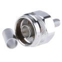 Telegartner N Series Coaxial Connector Cable Male N Connector, 50 Ω, Straight Body Crimp J01020A0119