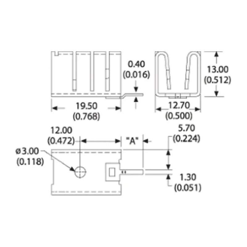 AAVID THERMALLOY Heatsink Black Anodised 20.3°C/W Thermal Resistance 13mm x 12.7mm x 19.5mm PF435G