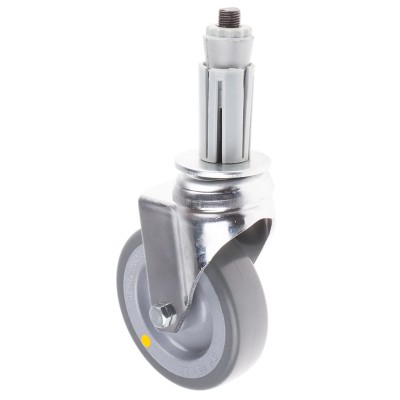 RS PRO Swivel Castor 50 kg Capacity 80 mm Rubber Wheel Chrome Frame 712-4875
