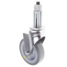 RS PRO Swivel Castor 50 kg Capacity 80 mm Rubber Wheel Chrome Frame 712-4875