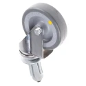 RS PRO Swivel Castor 50 kg Capacity 80 mm Rubber Wheel Chrome Frame 712-4875