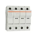 Mersen 25A Rail Mount Thermoplastic Fuse Holder for 8 x 32 mm Fuses, 3-Pole, 400V AC H1062676 / CMC83N