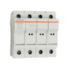 Mersen 25A Rail Mount Thermoplastic Fuse Holder for 8 x 32 mm Fuses, 3-Pole, 400V AC H1062676 / CMC83N