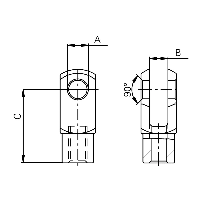 Igus Clevis Joint for Pneumatic Cylinder and Linkage GERMF Series GERMF-06