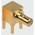 TE Connectivity SMB Series Coaxial Connector Through Hole Female Right Angle Body Solder 50 Ω 4 GHz 415340-1